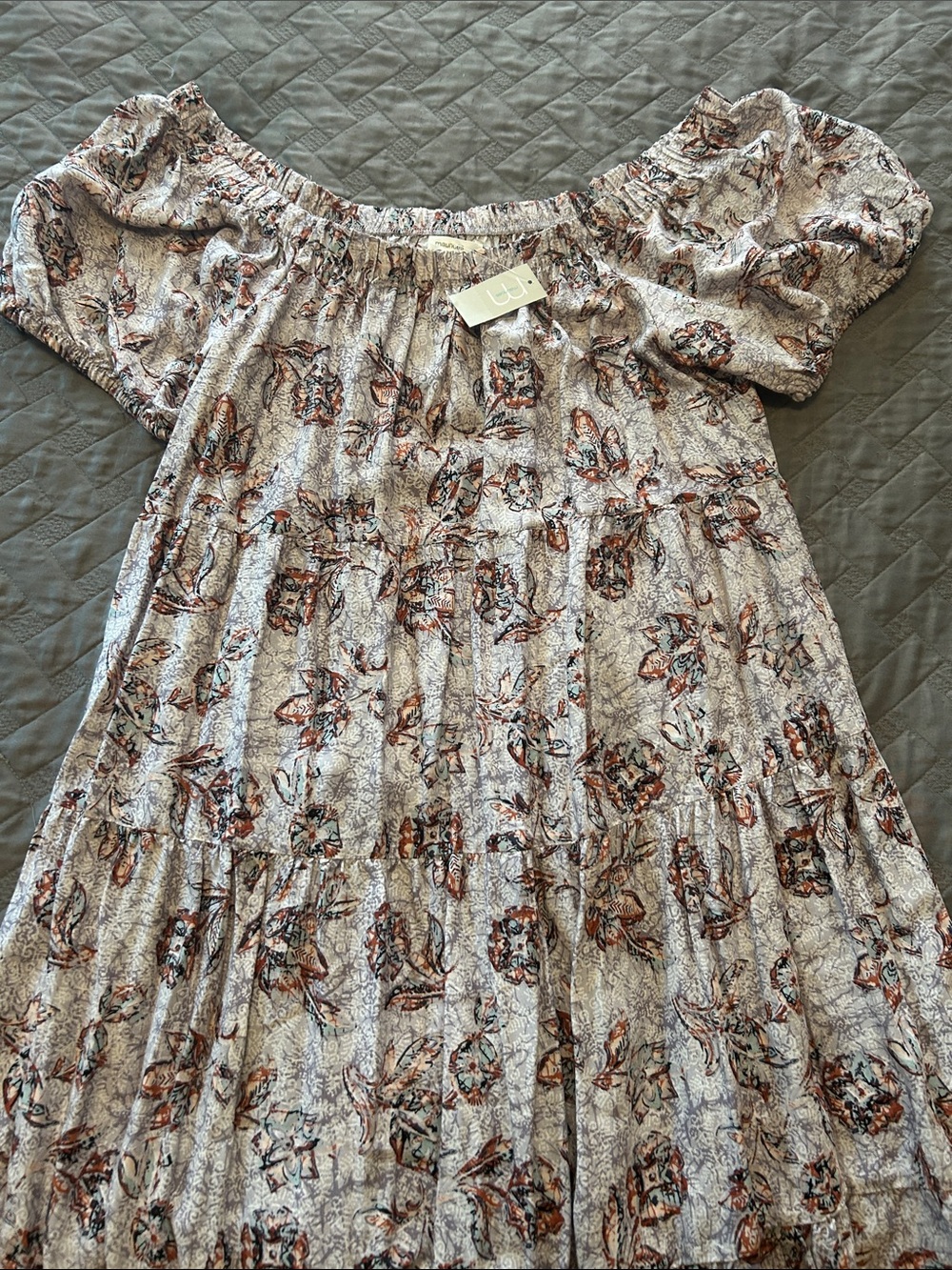 Women's lavender floral dress Maurice’s Sz L new